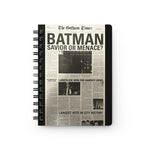 Load image into Gallery viewer, Batman Themed Spiral Bound Journal - Perfect for Writers, Gift for Superhero Fans, Kawaii Notebook, Journal for Comics, Unique Stationery
