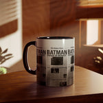 Load image into Gallery viewer, Batman Newspaper Accent Mug - Heroic Gift for Fans, Coffee Cup, Retro Design, Unique Collectible, Perfect for Birthdays

