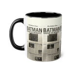 Load image into Gallery viewer, Batman Newspaper Accent Mug - Heroic Gift for Fans, Coffee Cup, Retro Design, Unique Collectible, Perfect for Birthdays
